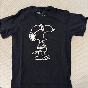 Uniqlo x Kaws Snoopy Peanuts Women’s T-shirt Size XS Black